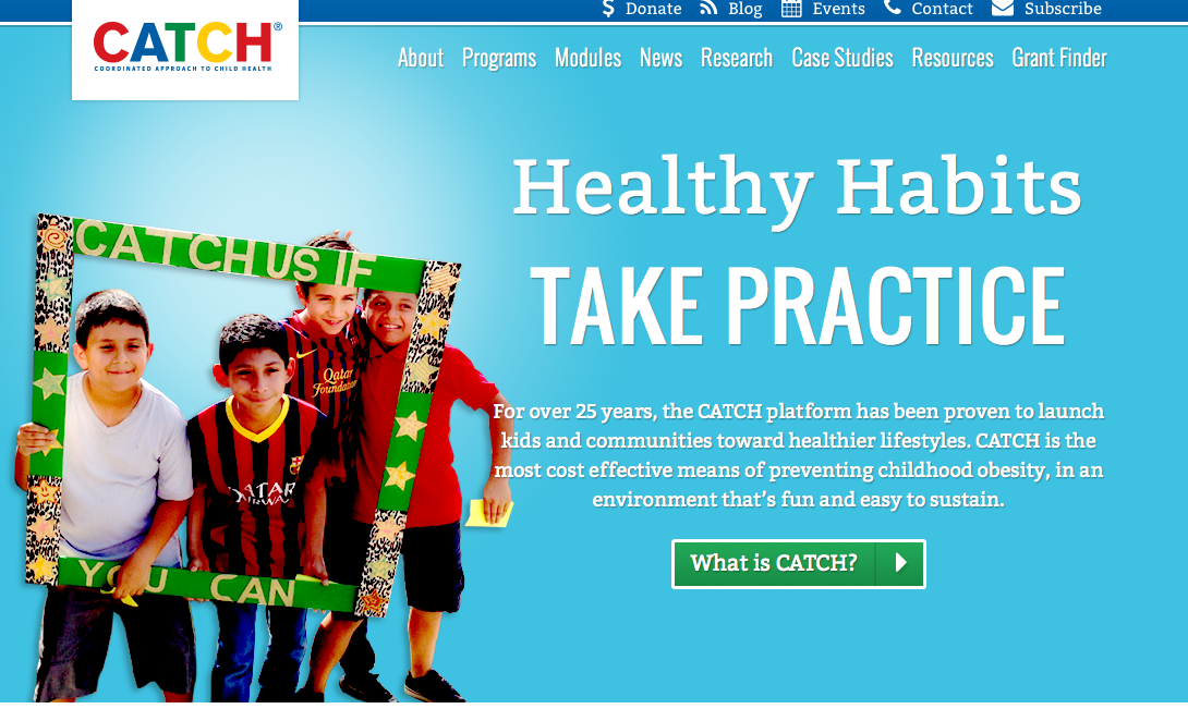 Screenshot of CATCH website
