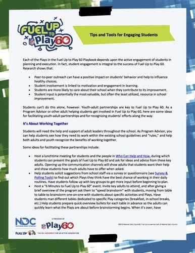 Picture of the Tips and Tools for Engaging Students pdf.